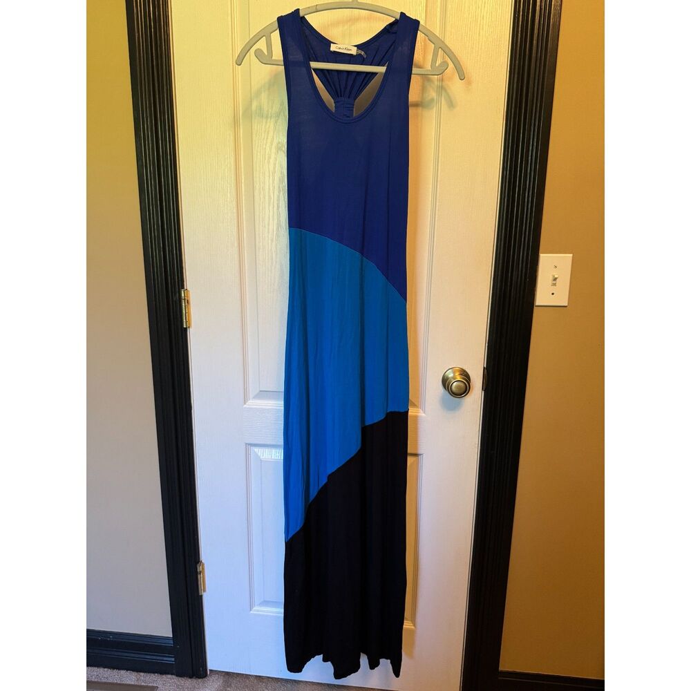 Calvin Klein colorblock maxi dress